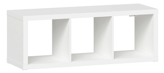 КАЛЛАКС / ФОРА Стеллаж ИКЕА / IKEA 3, с тремя открытыми ячейками, тамбурат, цвет белый