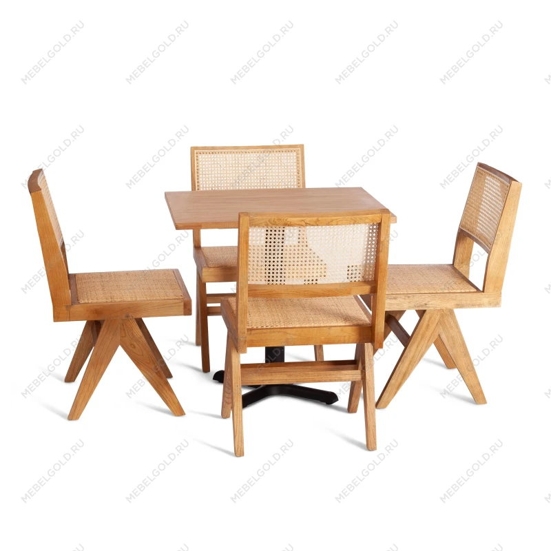 Стул LOKI, дерево вяз/ротанг, 51х44х86 см, Груша (№3) | изображение 5