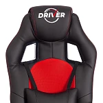 Кресло DRIVER (22), кож/зам/ткань, черный/красный, 36-6/TW-08 | изображение 6