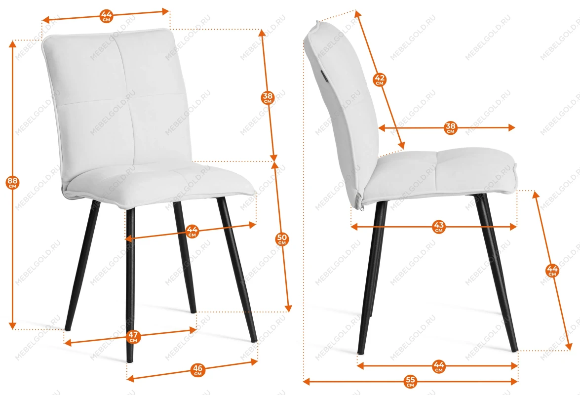 Стул обеденный Sweet, LT, велюр, Deep Forest (изумруд), 41х55х88 см | изображение 15