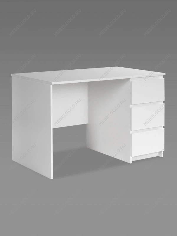 Стол письменный ГУД ЛАКК Кастор, 3 ящика, 116х65х75 см, белый | изображение 9