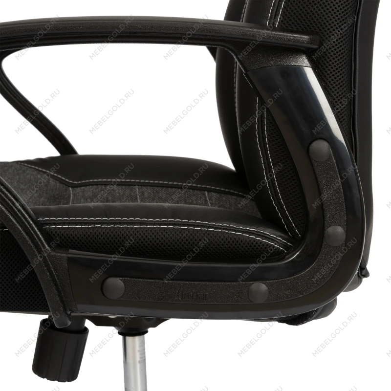 Кресло INTER (24), кож/зам/ткань, черный/серый, 36-6/207/TW-12/TW-11 | изображение 7