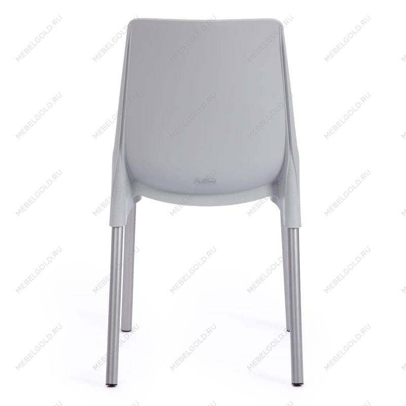 Стул GENIUS (mod 75), металл/пластик, 46x56x84cм, серый/ножки хром | изображение 3