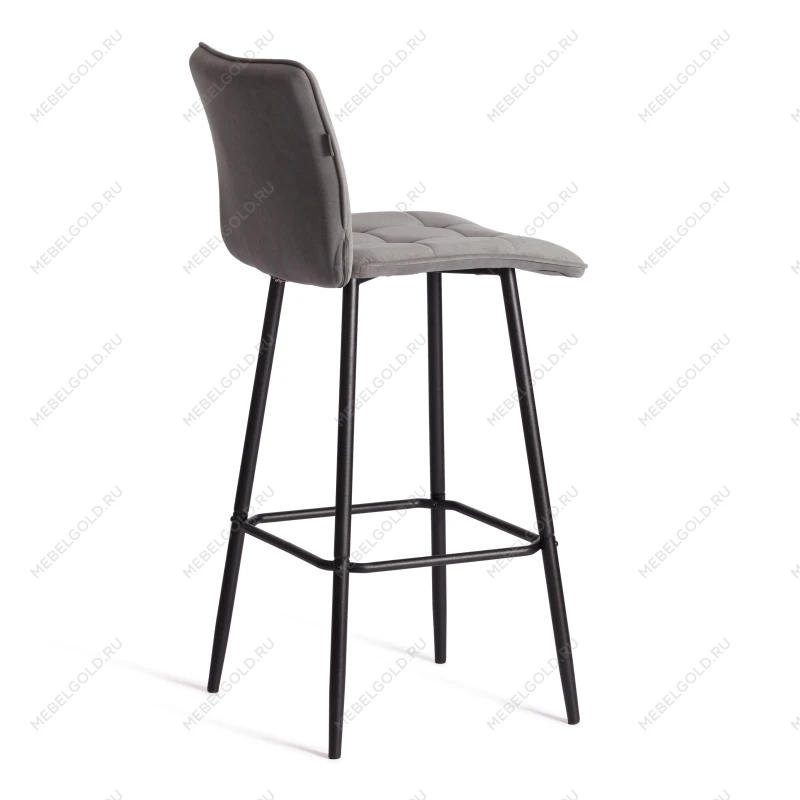 Барный стул Bari/Бари, велюр, серый, 29, 45х56х110 см | изображение 2