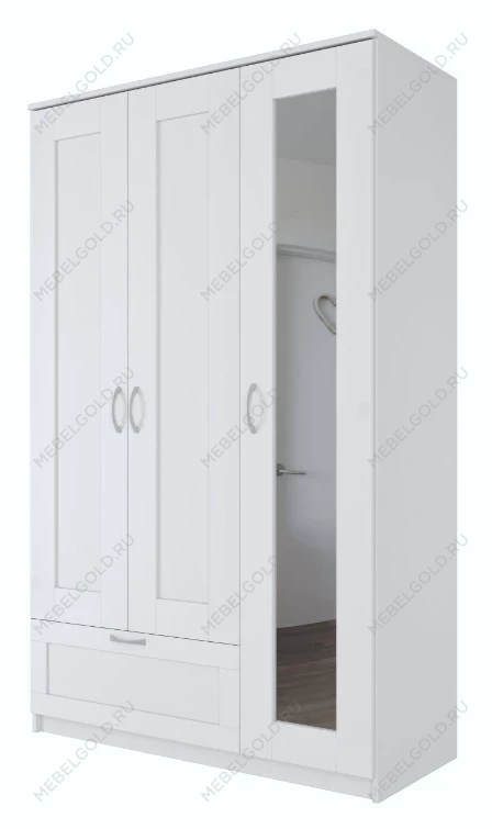 БРИМНЭС / СИРИУС Шкаф ИКЕА / IKEA комбинированный 3 двери и 1 ящик белый