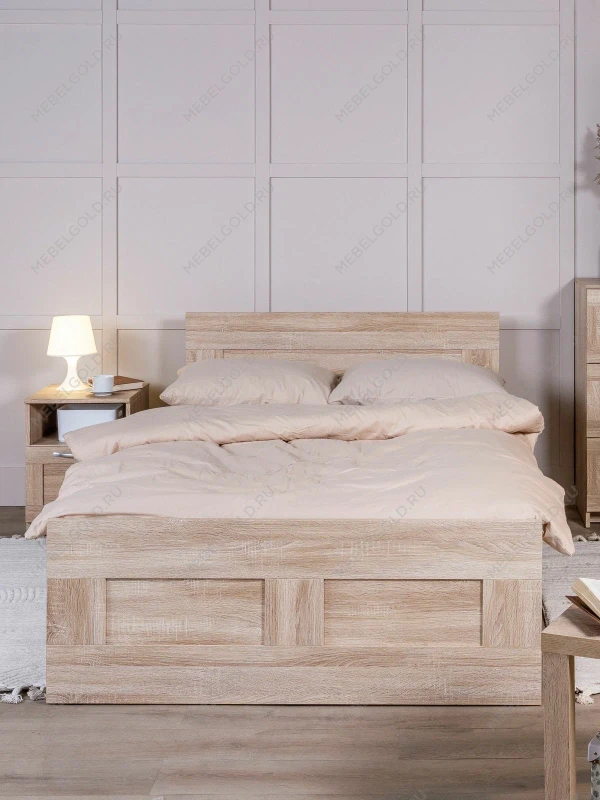 Кровать двуспальная Сириус, 120х200 см, дуб сонома | изображение 1