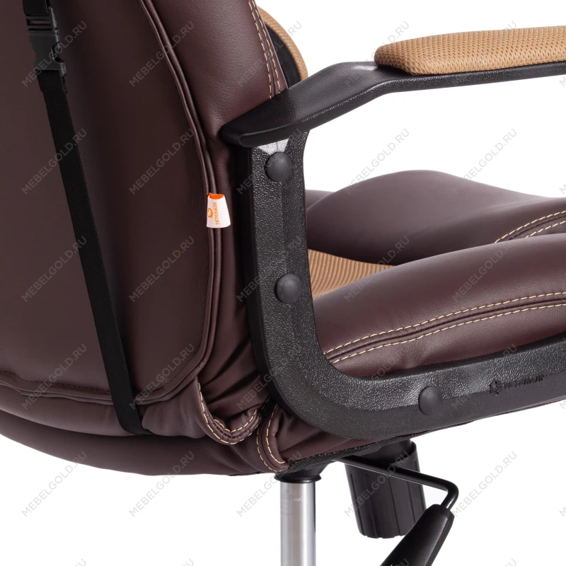 Кресло DRIVER (22), кож/зам/ткань, коричневый/бронза, 36-36/TW-21 | изображение 12