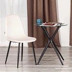 Стул BREEZE (mod. JSC-58), Велюр/металл, 44 х 53 х 86 см, beige (бежевый) HLR2 / черный | изображение 8