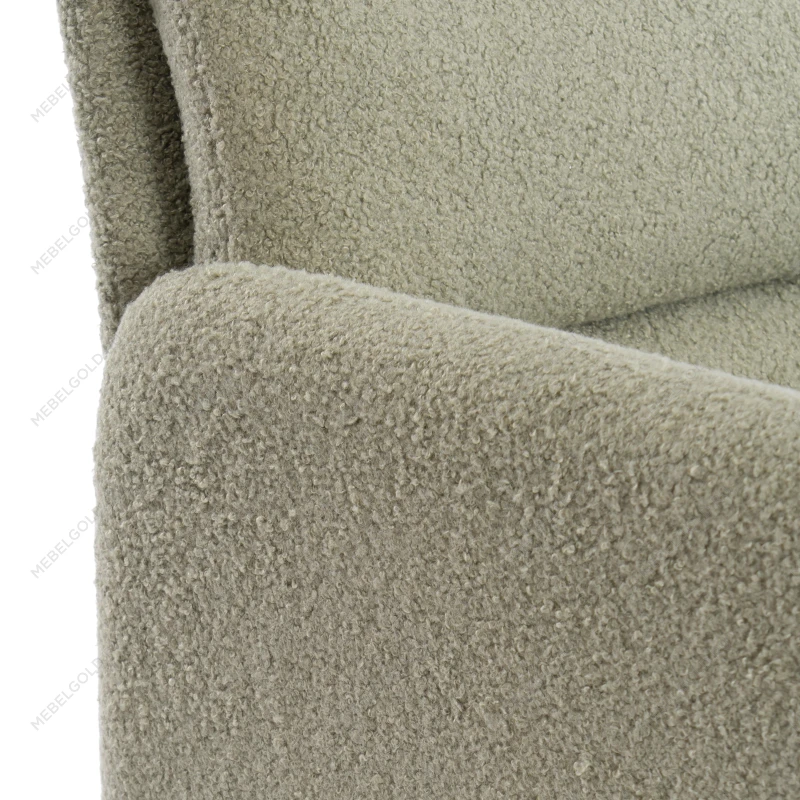 Кресло Dover хром, букле, олива, barni dusty green | изображение 6