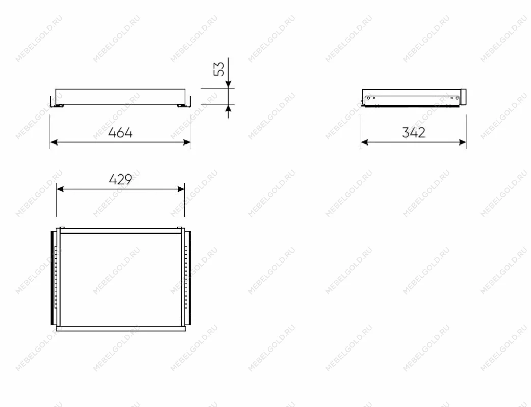 Выдвижная полка МАКС 50х36 белая | изображение 1