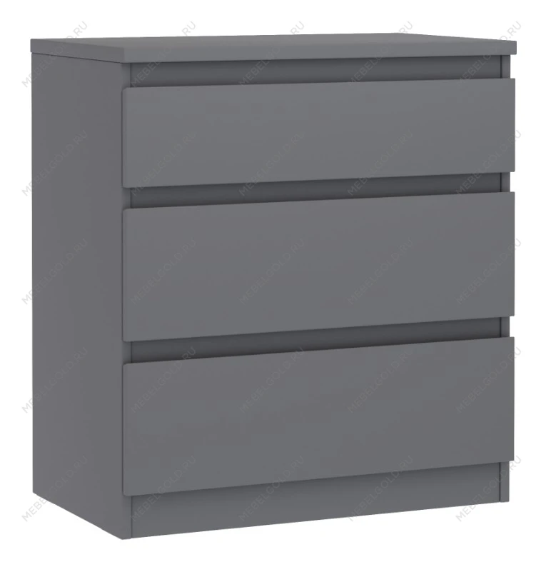 КАСТОР (KULLEN) комод ИКЕА / IKEA комод 3 ящика серый