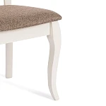 Стул -Андромеда/Andromeda, дерево гевея, 47х55,5х107 см, Ivory white, ткань коричневая S168-7 | изображение 7