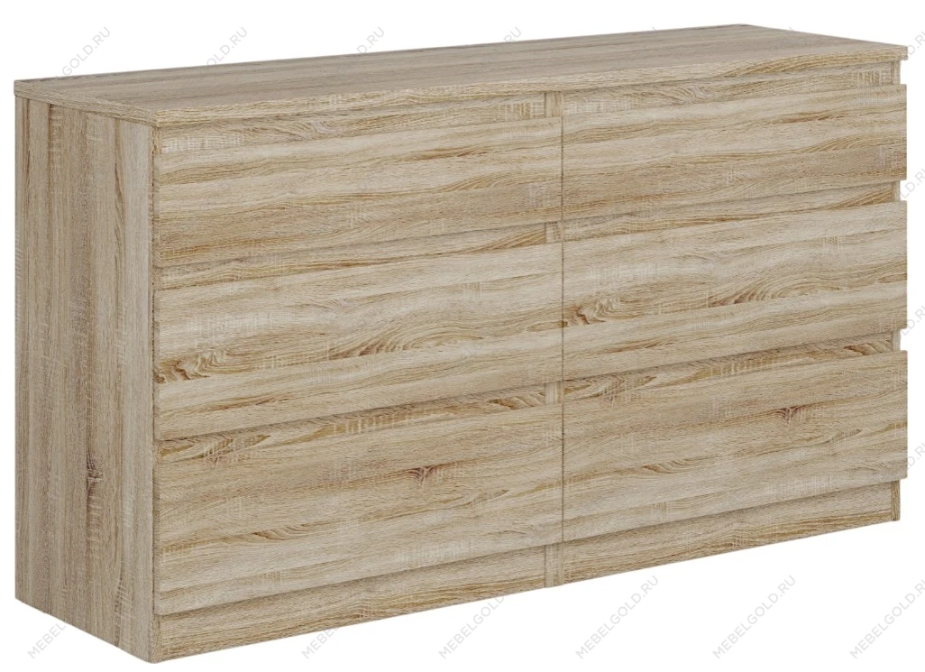 КАСТОР (KULLEN) комод ИКЕА / IKEA 6 ящиков сонома