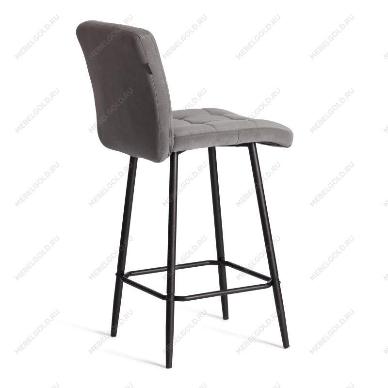 Полубарный стул Medeo/Медео, велюр, серый, 29, 42х56х102 см | изображение 2