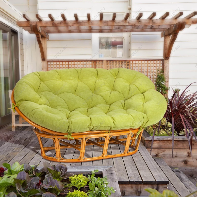 Диван MAMASAN/МАМАСАН 23/02 W/с подушкой, подушка 182х119 см, 169х102х80 см, Pecan (орех), флок, олива, 23 | изображение 15