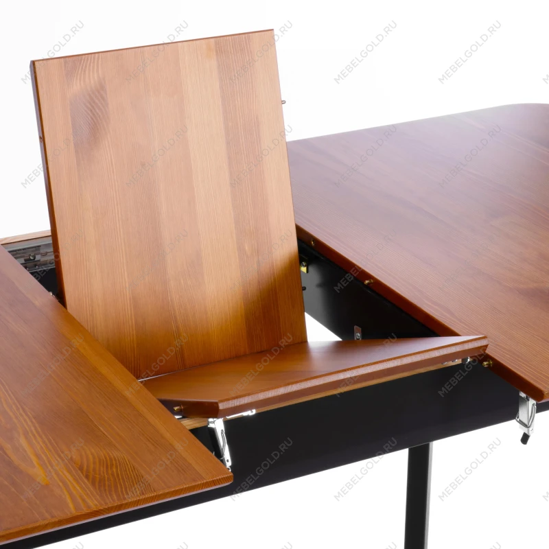 Стол Соната Люкс раздвижной/Sonata Lux extension table, массив сосны, антик /графит, 120-(150)х75х75 см | изображение 8