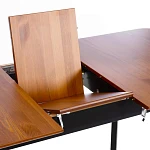 Стол Соната Люкс раздвижной/Sonata Lux extension table, массив сосны, антик /графит, 120-(150)х75х75 см | изображение 8