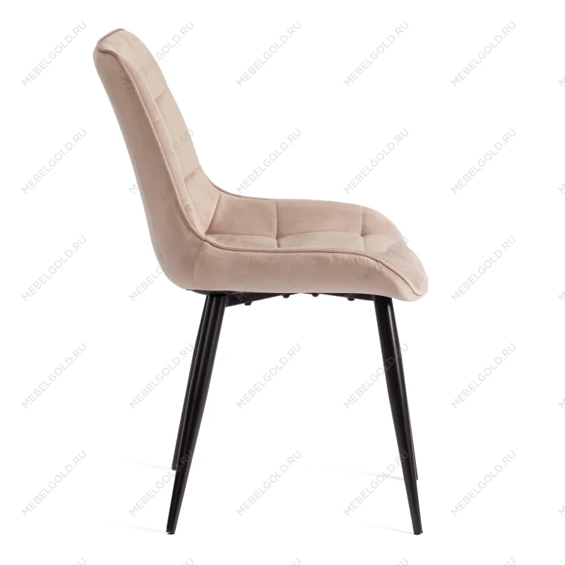 Стул ABRUZZO ( mod. 8060 ), металл/велюр, 54 х 62 х 83 см, бежевый (HLR 8)/черный | изображение 1