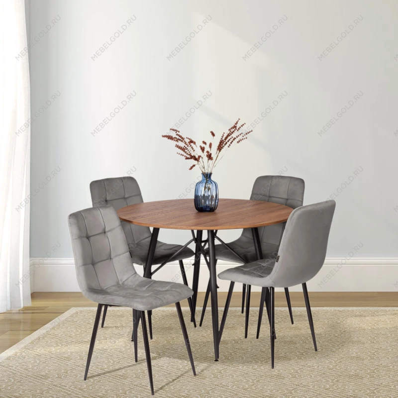 Стул CHILLY (mod. JSC-220), Велюр/металл, 44,5х52,5х88 см, Dark grey (темно-серый) HLR24 / черный | изображение 10