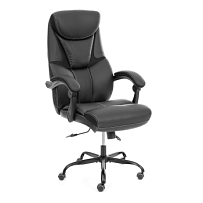 Кресло Cambridge metalBL, кож/зам/ткань, черный/черный, 36-6/11