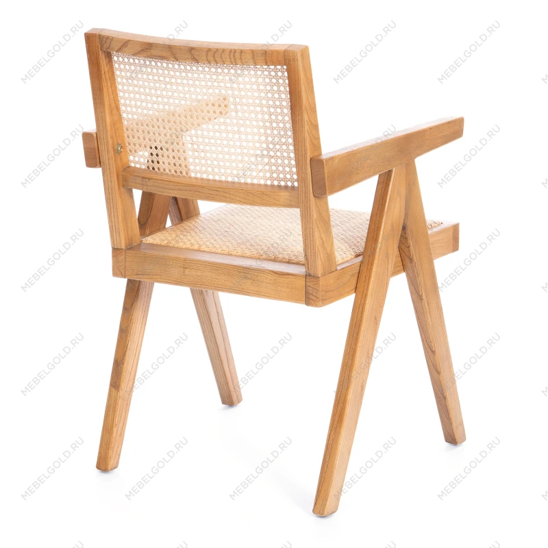 Кресло LOKI, дерево вяз/ротанг, Груша (№3), 50х50х84 см | изображение 2