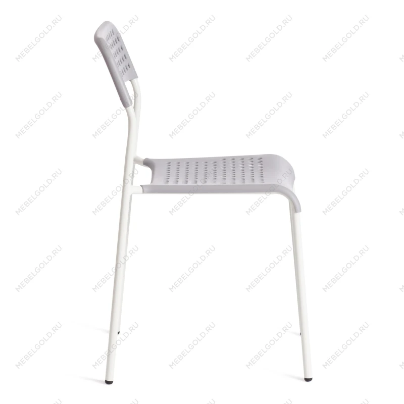 Стул ADDE (mod. C-049), металл/пластик, 39 х 49 х 78 см, Grey(серый)/White(белый) разборный | изображение 1