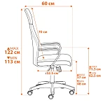 Кресло PRACTIC (мп), флок/кож/зам, серый/металлик, 29/W-12/36 | изображение 14