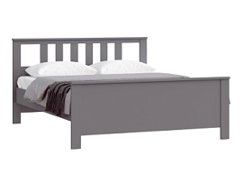 САГА кровать двойная 160х200 серая