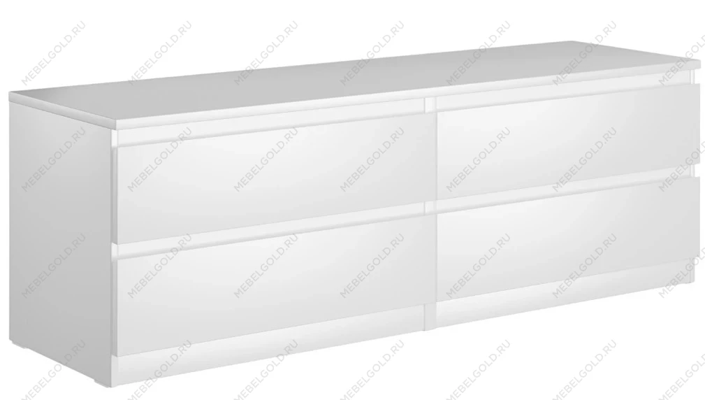 МАЛЬТА комод ИКЕА / IKEA 4 ящика 160х54 белый