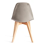 Стул CINDY SOFT (mod. C1021F1-1), велюр/дерево бук, 55 х 48 х 83 см, Светло-серый HLR39 / натуральный | изображение 3