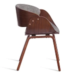 Стул LANDO (mod.8036), дерево / ткань, 59х53х75 см, орех/серый, Aimcasa 28 | изображение 1