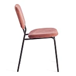 Стул CAROL (mod. UC06)/1 шт. в упаковке, металл, вельвет, 45 х 56 х 82 см, Coral (коралловый) HLR44 / черный | изображение 1