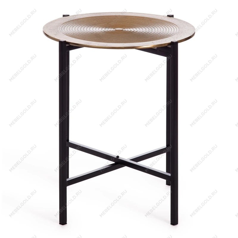 Столик кофейный Secret De Maison BLOOM ( mod. 11873-B ), алюминиевый сплав, 46*46*51 см, черный/античная медь | изображение 1