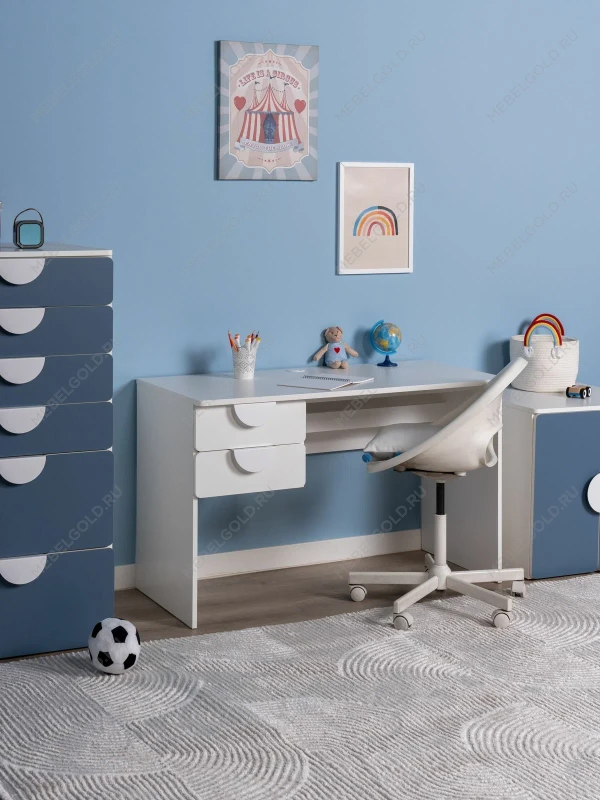 Стол письменный детский Пикси 120х75х57, белый (робкий подснежник) | изображение 18