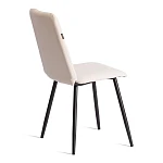 Стул обеденный Asti, TREND, флок, молочный/черный, 4, 47х54х86 см | изображение 2