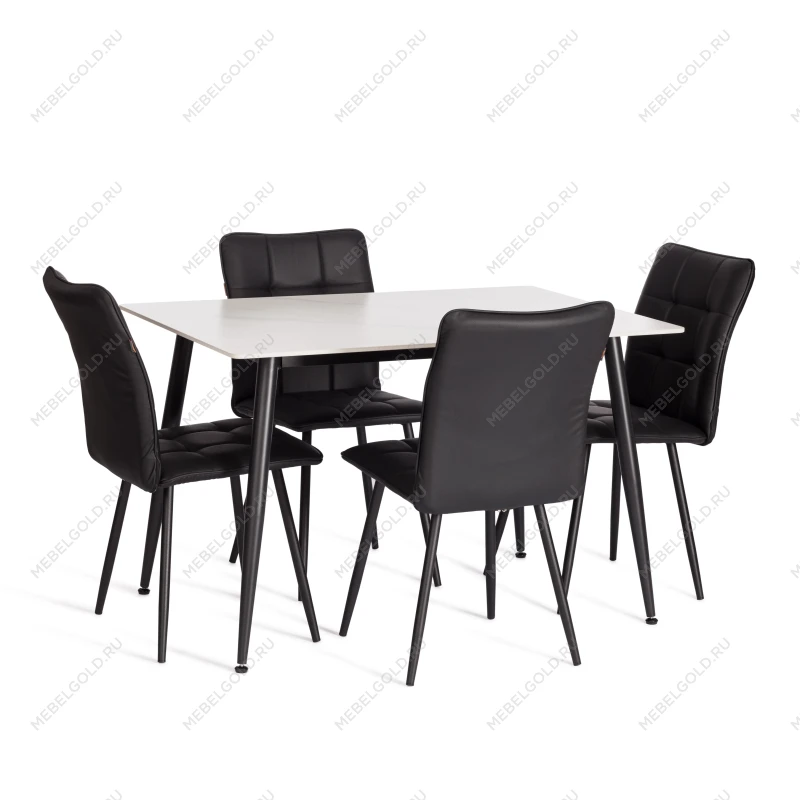 Стул обеденный Bari, LT, экокожа, черная, 41х55х89 см | изображение 9