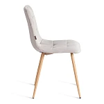 Стул CHILLY (mod. JSC-220), Велюр/металл, 44,5х52,5х88 см, Light grey (светло-серый) HLR14 / натуральный | изображение 1