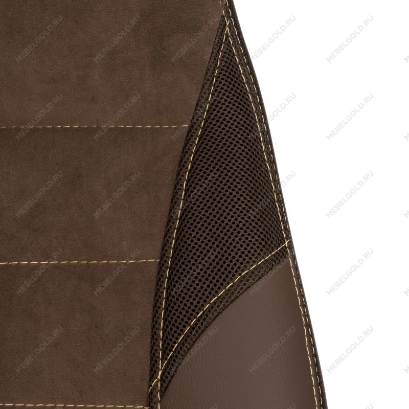 Кресло INTER (24), кож/зам/флок/ткань, коричневый, 36-36/6/TW-24 | изображение 6