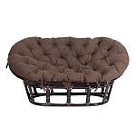 Диван MAMASAN/МАМАСАН 23/02 W/с подушкой, подушка 182х119 см, 169х102х80 см, Antique brown (античный черно-коричневый), ткань, коричневый, 3М7 | изображение 2