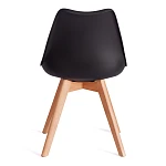Стул TULIP (mod. 73-1), дерево/пластик/экокожа, 47,5x55x80 см, Черный (Black) | изображение 3