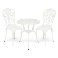 Комплект Secret De Maison Romance (стол +2 стула), алюминиевый сплав, D60/H67, 53х41х89см, butter white