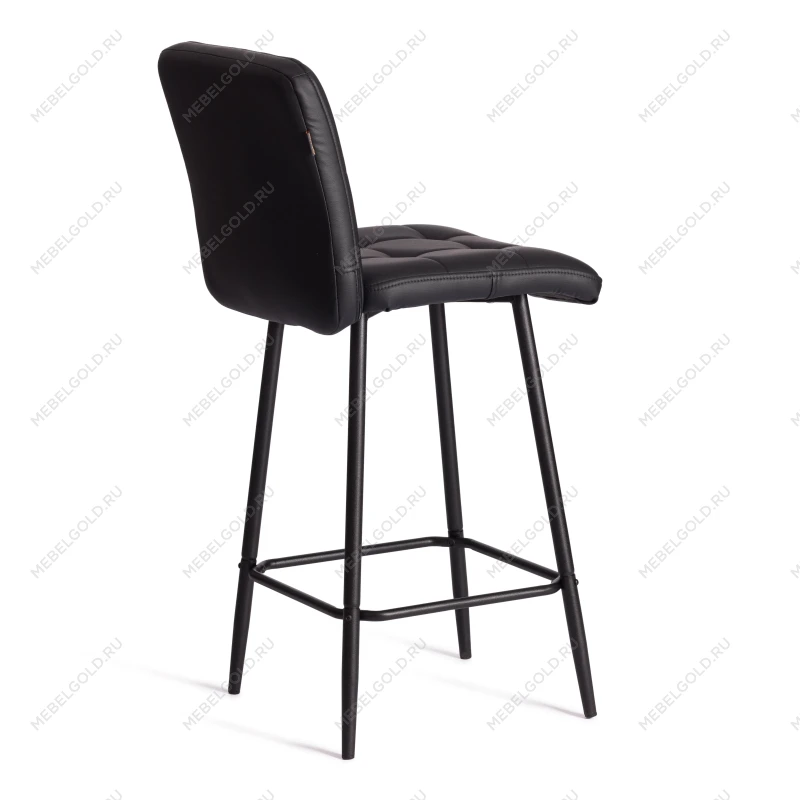 Полубарный стул Medeo/Медео, экокожа, черный, 42х56х102 см | изображение 2