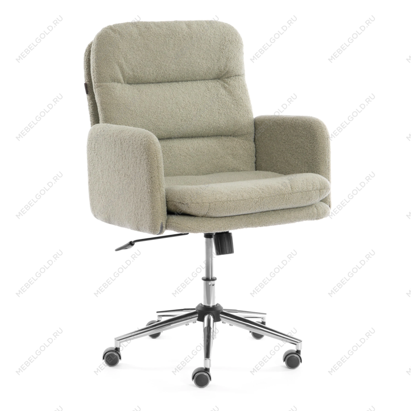 Кресло Dover хром, букле, олива, barni dusty green