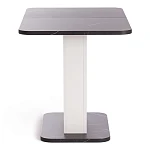 Стол обеденный GENT, ЛДСП, 110-145x68,6x75,5 см, Мрамор Блэк Роял/Белый | изображение 1