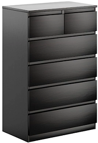 МАЛЬТА комод ИКЕА / IKEA 4+2 ящика 80х121 Дуб Венге