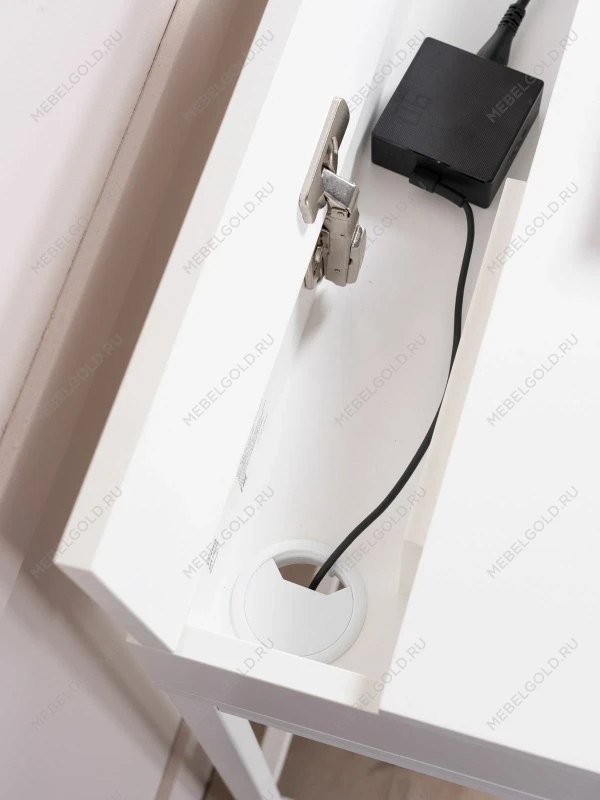 Стол письменный на металлических ножках Ингар Д 100x48x76, белый | изображение 6