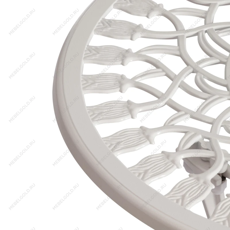 Комплект Secret De Maison Waltz of flowers (стол +2 стула), алюминиевый сплав, D60/H67, 52Х40Х89см, butter white | изображение 2