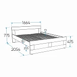 Кровать двуспальная Сириус, 160х200 см, белая | изображение 5
