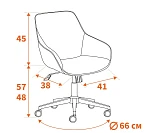 Кресло DUBLIN хром, вельвет, графит | изображение 11