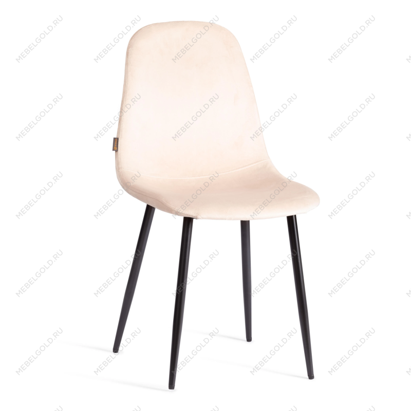 Стул BREEZE (mod. JSC-58), Велюр/металл, 44 х 53 х 86 см, creamy (кремовый) HLR 5 / черный